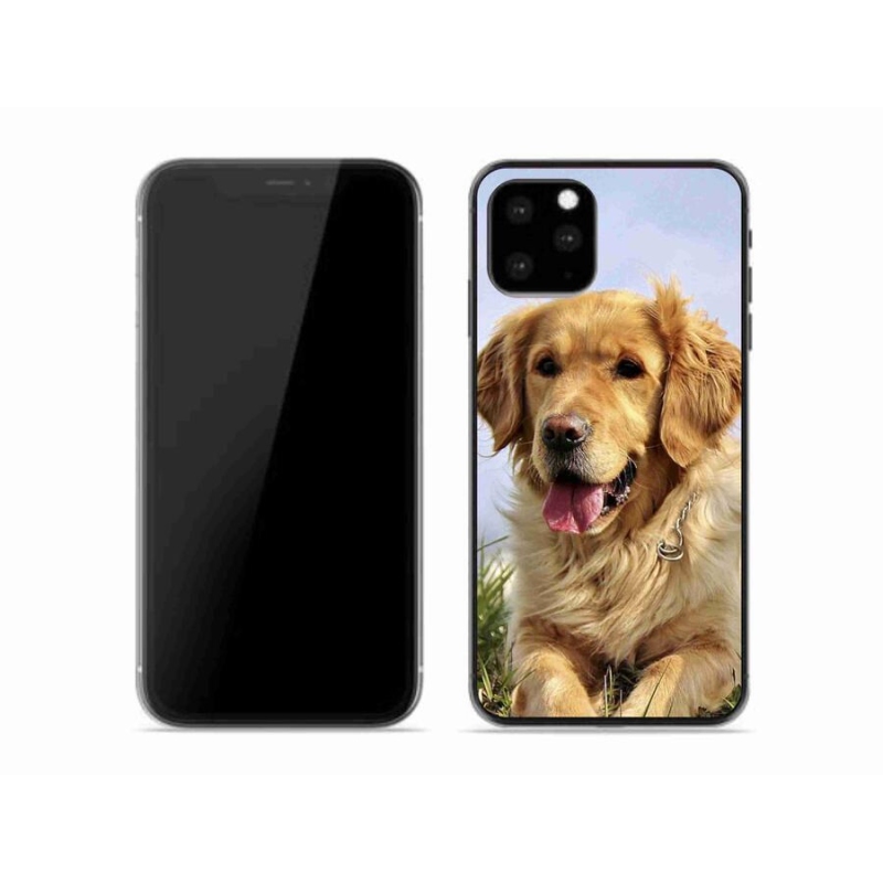 Gél tok mmCase iPhone 11 Pro készülékhez - arany retriever