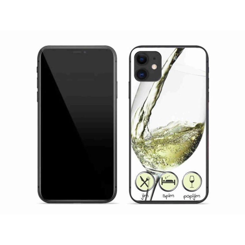 Gél tok mmCase iPhone 11 készülékhez - borospohár fehér