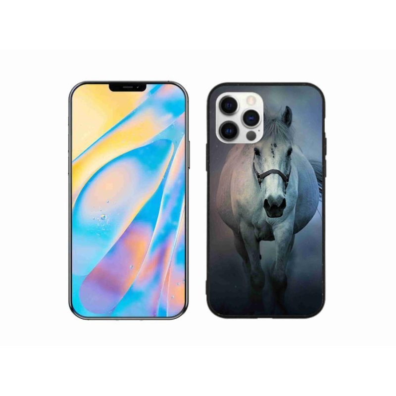 Gél tok mmCase iPhone 12 készülékhez - futó fehér ló