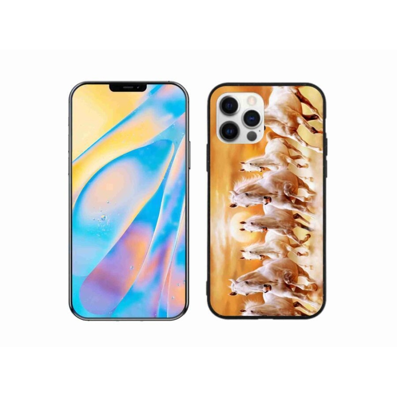 Gél tok mmCase iPhone 12 készülékhez - lovak 2