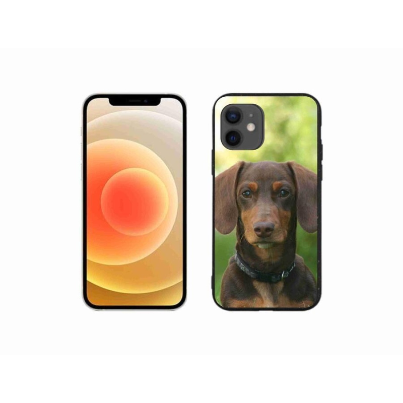 Gél tok mmCase iPhone 12 mini készülékhez - barna tacskó