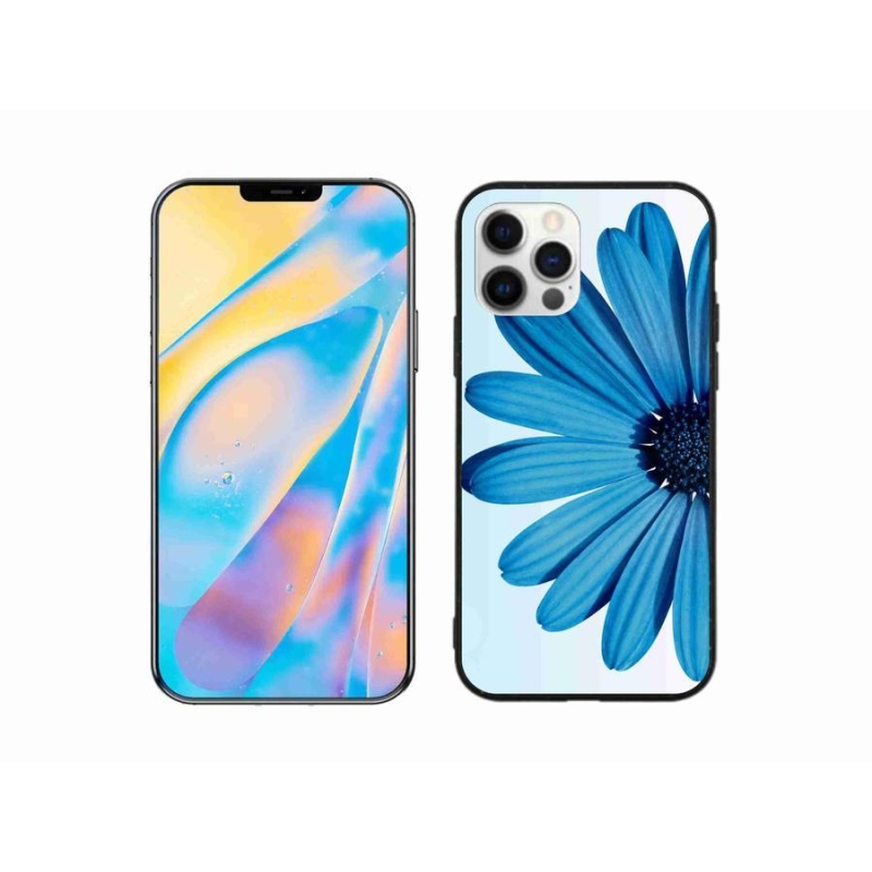 Gél tok mmCase iPhone 12 készülékhez - kék százszorszép