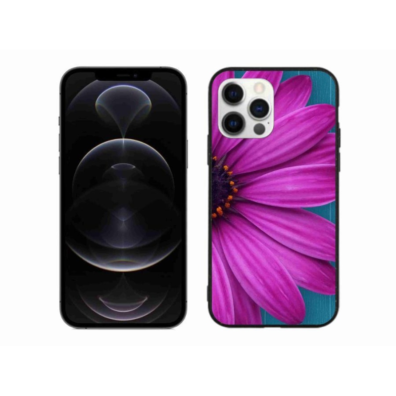 Gél tok mmCase iPhone 12 Pro Max készülékhez - lila százszorszép