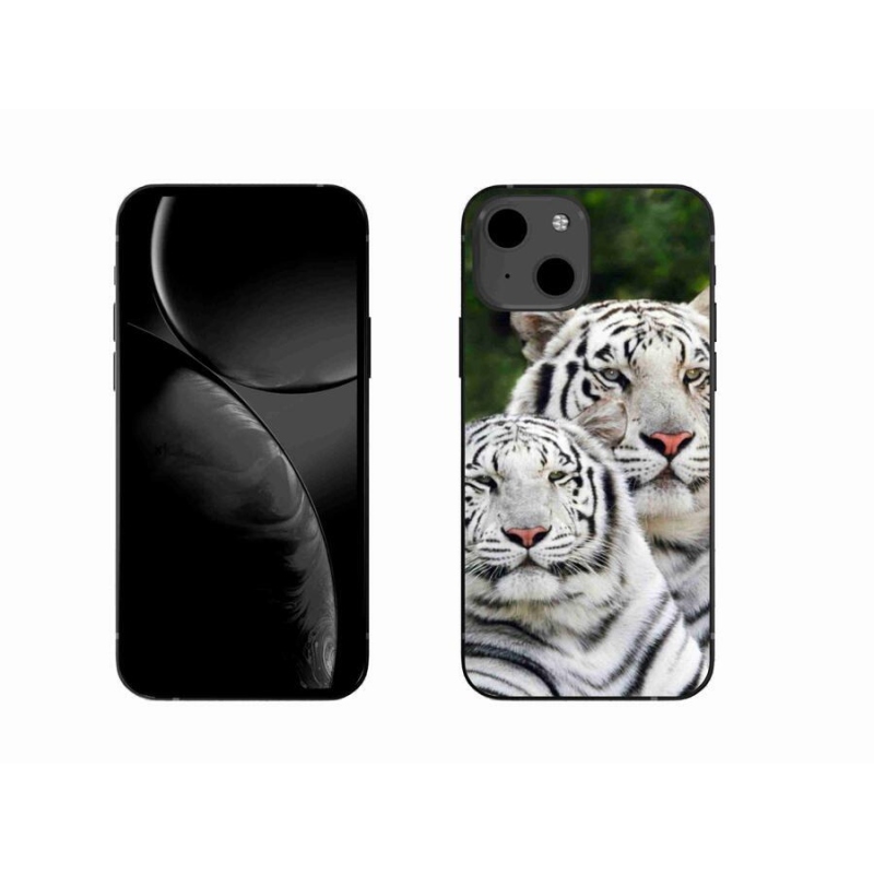 Gél tok mmCase iPhone 13 6.1 készülékhez - fehér tigrisek