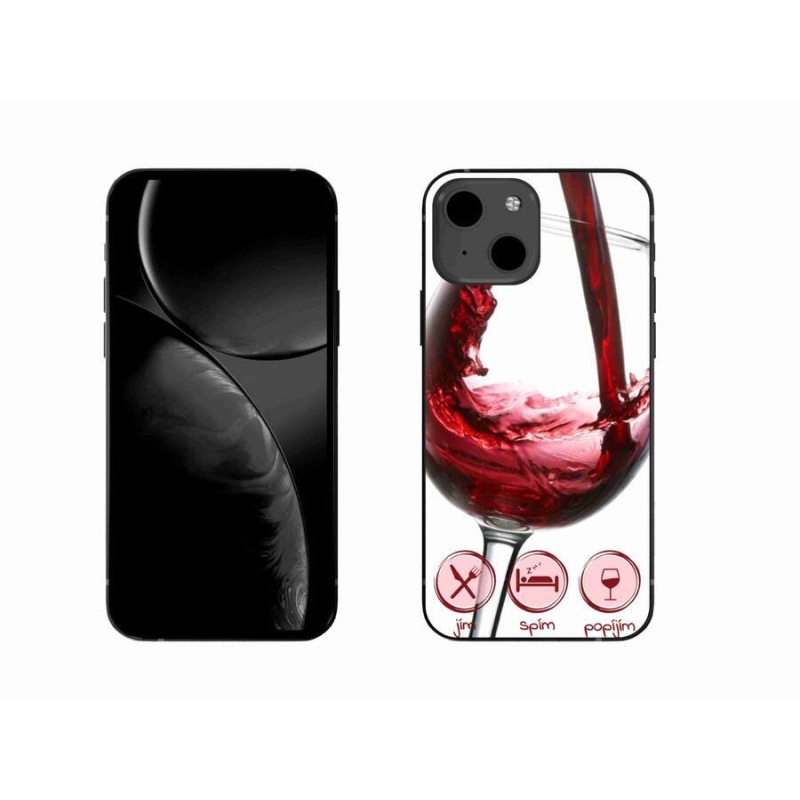 Gél tok mmCase mobil iPhone 13 6.1 - borospohár piros