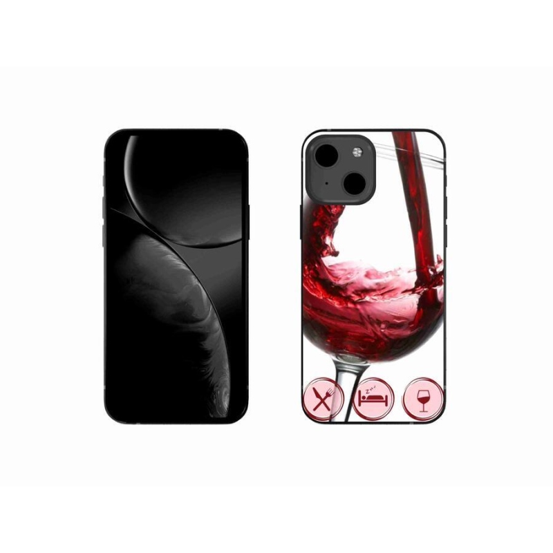 Gél tok mmCase iPhone 13 mini 5.4 készülékhez - borospohár piros