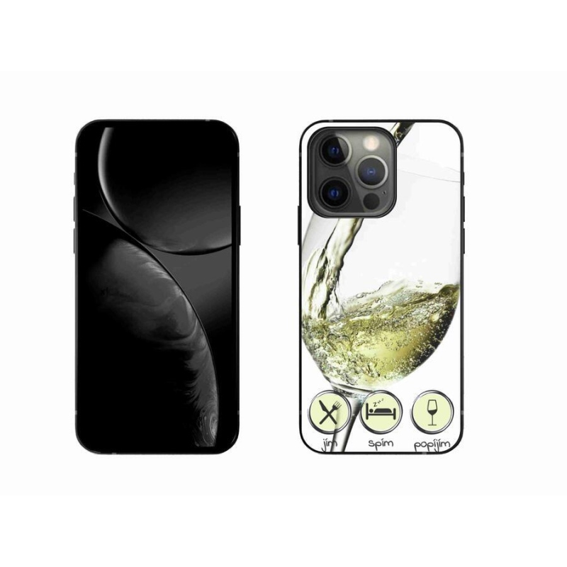 Gél tok mmCase iPhone 13 Pro 6.1 készülékhez - borospohár fehér