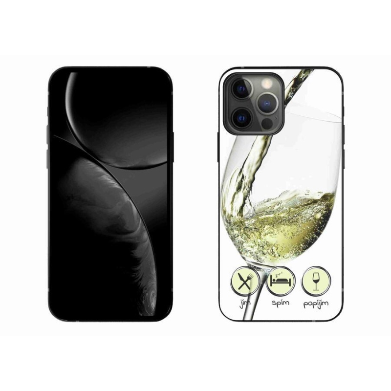 Gél tok mmCase mobil iPhone 13 Pro Max 6.7 - borospohár fehér
