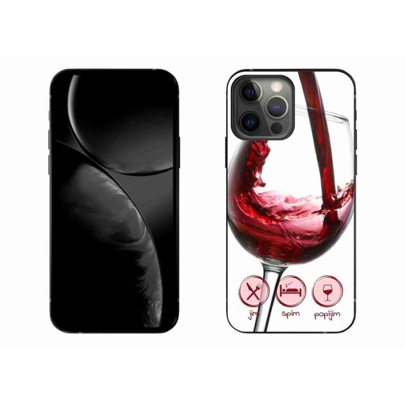 Gél tok mmCase iPhone 13 Pro Max 6.7 készülékhez - borospohár piros