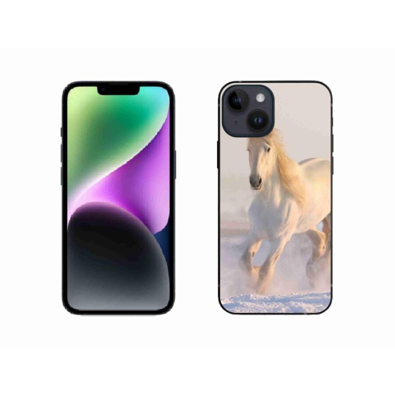 Gél tok mmCase iPhone 14 készülékhez - ló a hóban