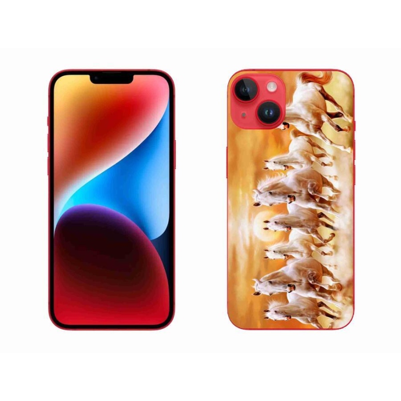 Gél tok mmCase iPhone 14 Plus készülékhez - lovak 2