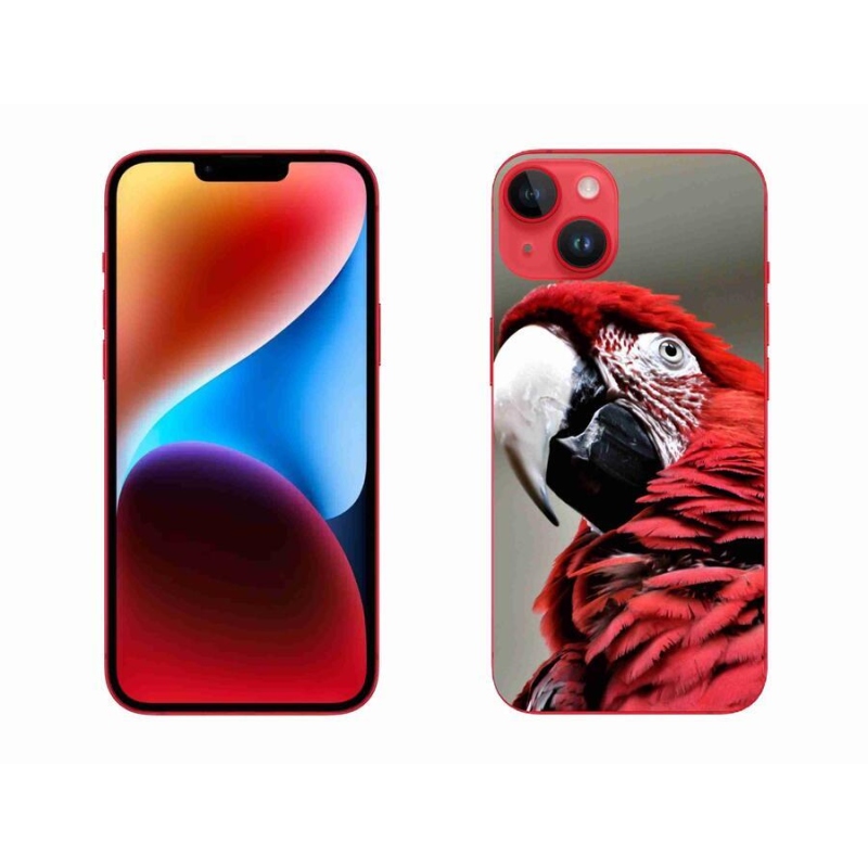 Gél tok mmCase iPhone 14 Plus készülékhez - papagáj ara piros