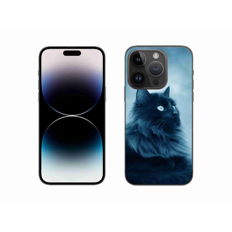 Gél tok mmCase iPhone 14 Pro 6.1 készülékhez - fekete macska 1