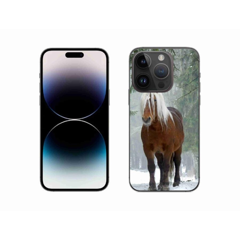 Gél tok mmCase iPhone 14 Pro 6.1 készülékhez - ló az erdőben