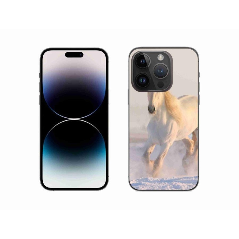Gél tok mmCase iPhone 14 Pro 6.1 készülékhez - ló a hóban