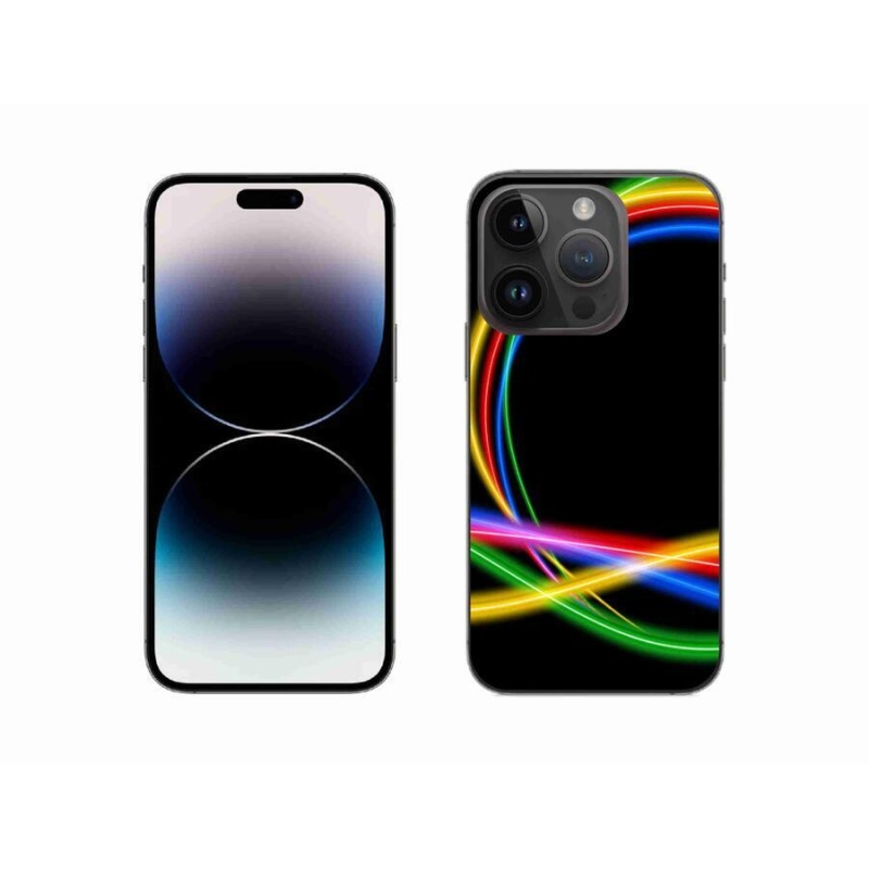 Gél tok mmCase iPhone 14 Pro 6.1 készülékhez - neon karikák