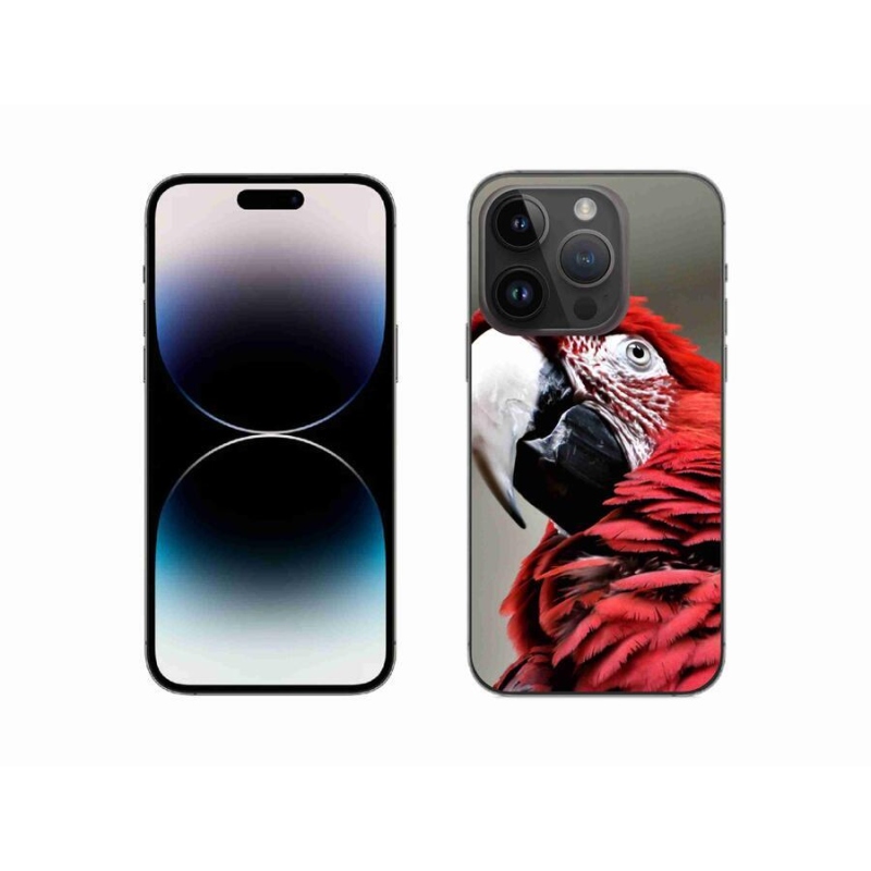 Gél tok mmCase iPhone 14 Pro 6.1 készülékhez - papagáj ara piros