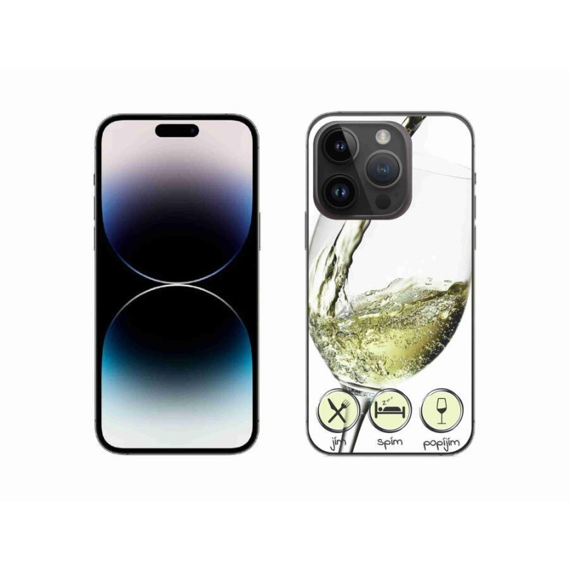 Gél tok mmCase iPhone 14 Pro 6.1 készülékhez - borospohár fehér