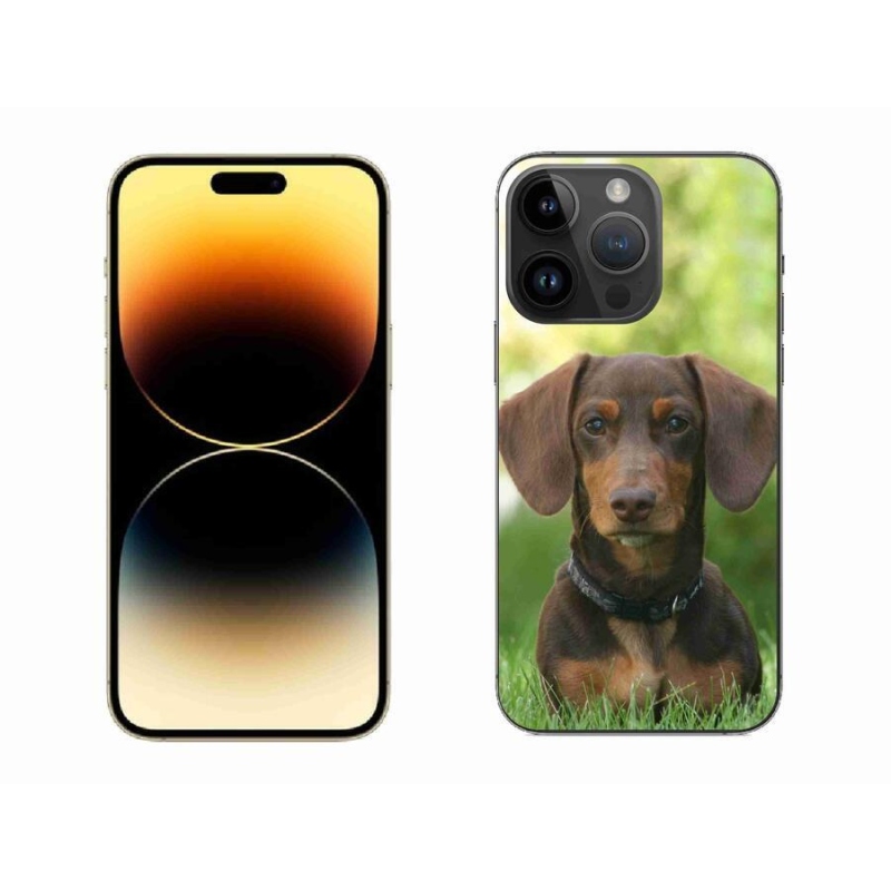 Gél tok mmCase iPhone 14 Pro Max 6.7 készülékhez - barna tacskó