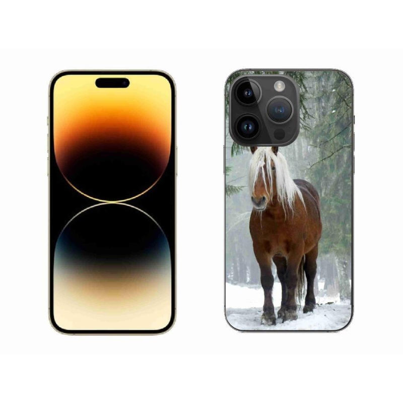 Gél tok mmCase iPhone 14 Pro Max 6.7 készülékhez - ló az erdőben