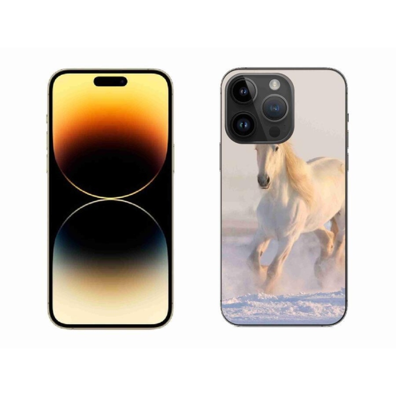 Gél tok mmCase iPhone 14 Pro Max 6.7 készülékhez - ló a hóban