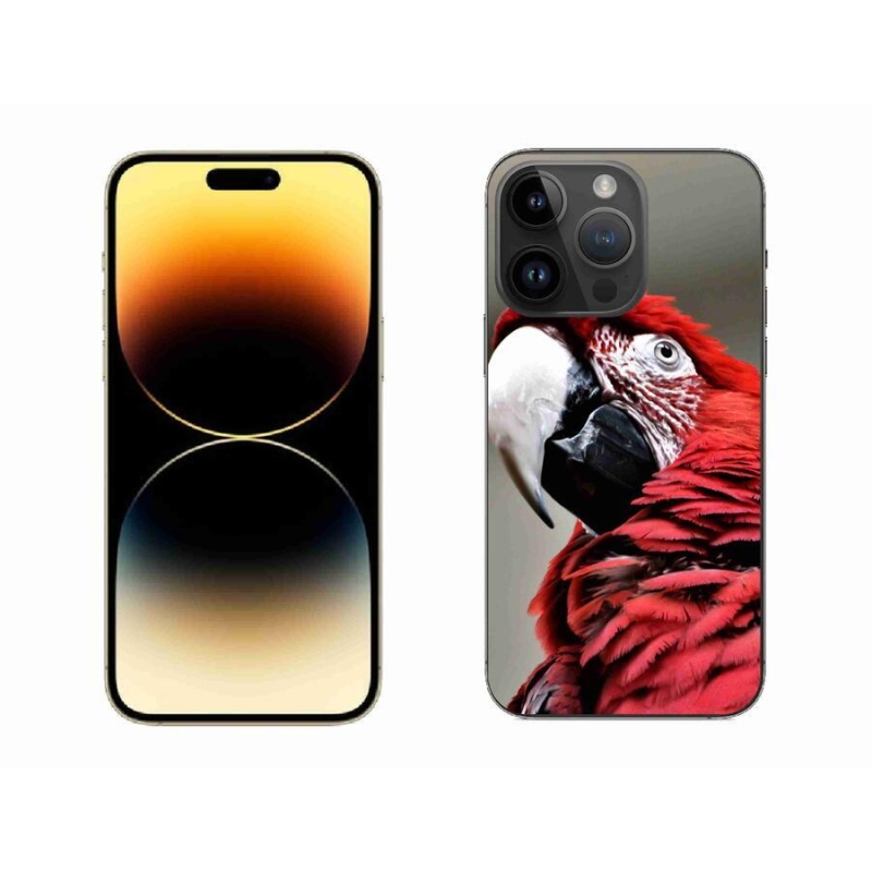 Gél tok mmCase iPhone 14 Pro Max 6.7 készülékhez - papagáj ara piros