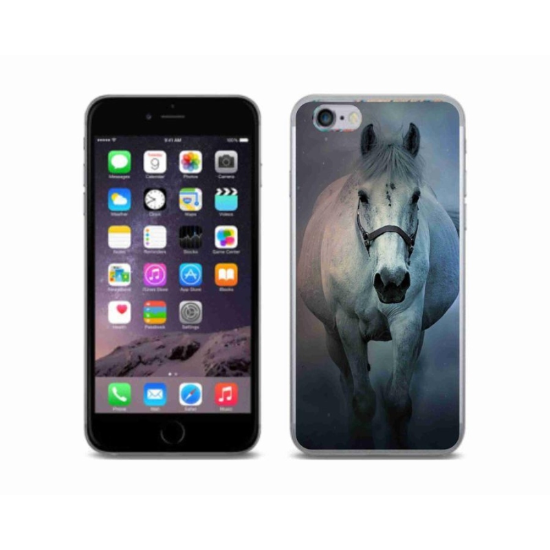 Gél tok mmCase iPhone 6/6S készülékhez - futó fehér ló