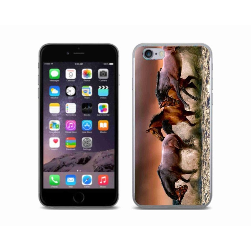 Gél tok mmCase iPhone 6/6S készülékhez - lovak 1