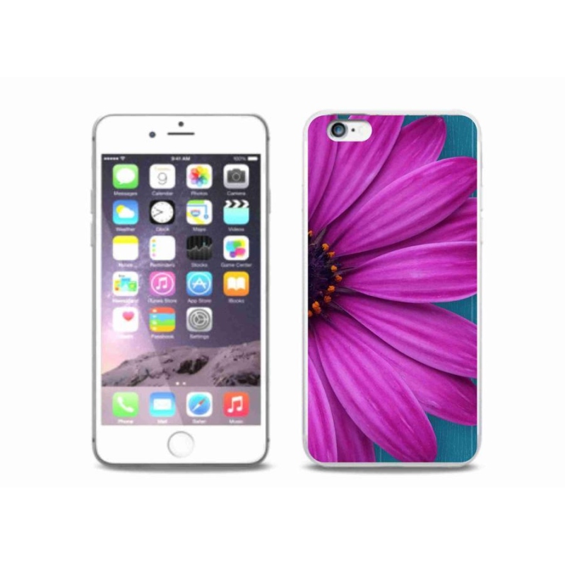 Gél tok mmCase iPhone 6/6S Plus készülékhez - lila százszorszép