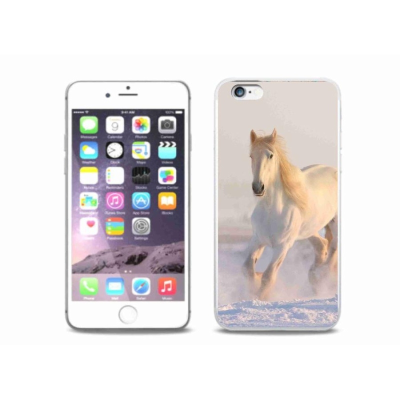 Gél tok mmCase iPhone 6/6S Plus készülékhez - ló a hóban