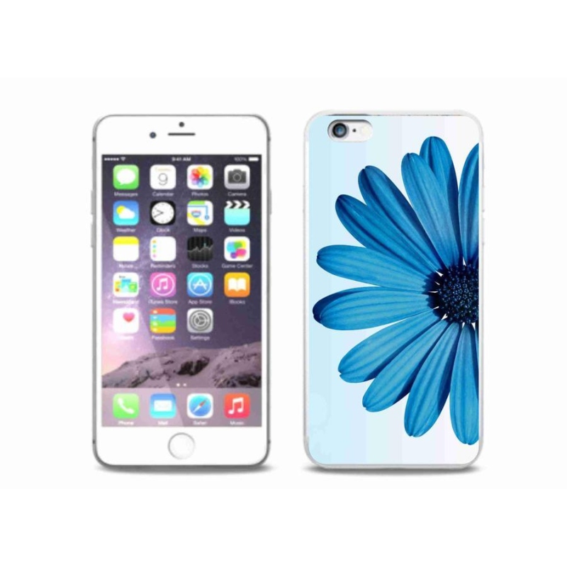 Gél tok mmCase iPhone 6/6S Plus készülékhez - kék százszorszép