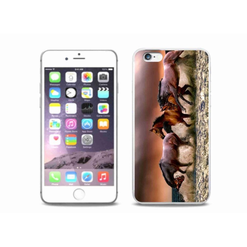 Gél tok mmCase iPhone 6 Plus/6S Plus készülékhez - lovak 1