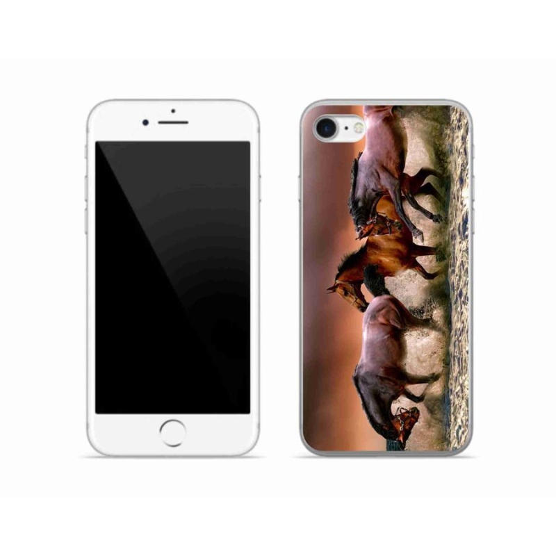 Gél tok mmCase iPhone 7 készülékhez - lovak 1