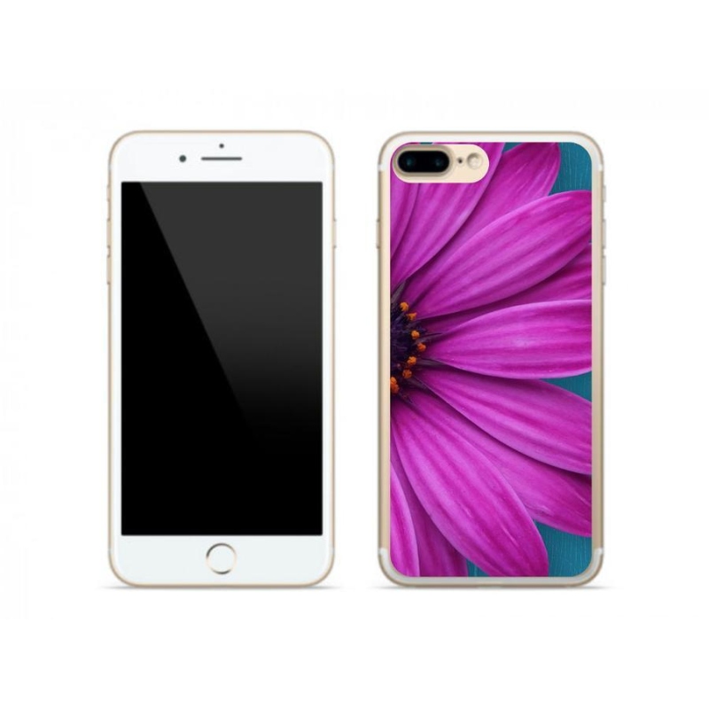 Gél tok mmCase iPhone 7 Plus készülékhez - lila margaréta