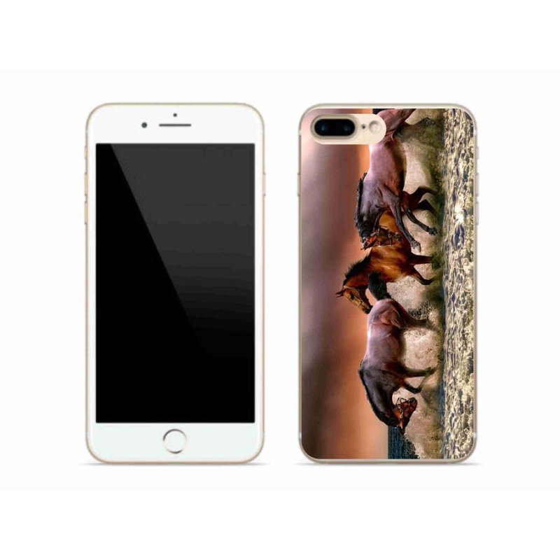 Gél tok mmCase iPhone 7 Plus készülékhez - lovak 1