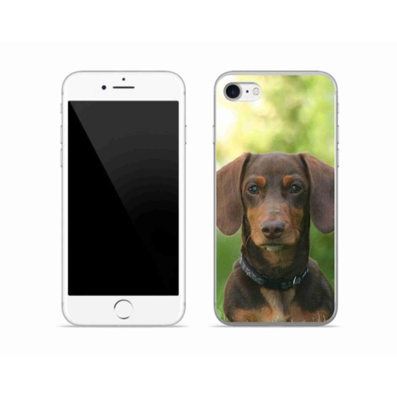 Gél tok mmCase iPhone 8 készülékhez - barna tacskó