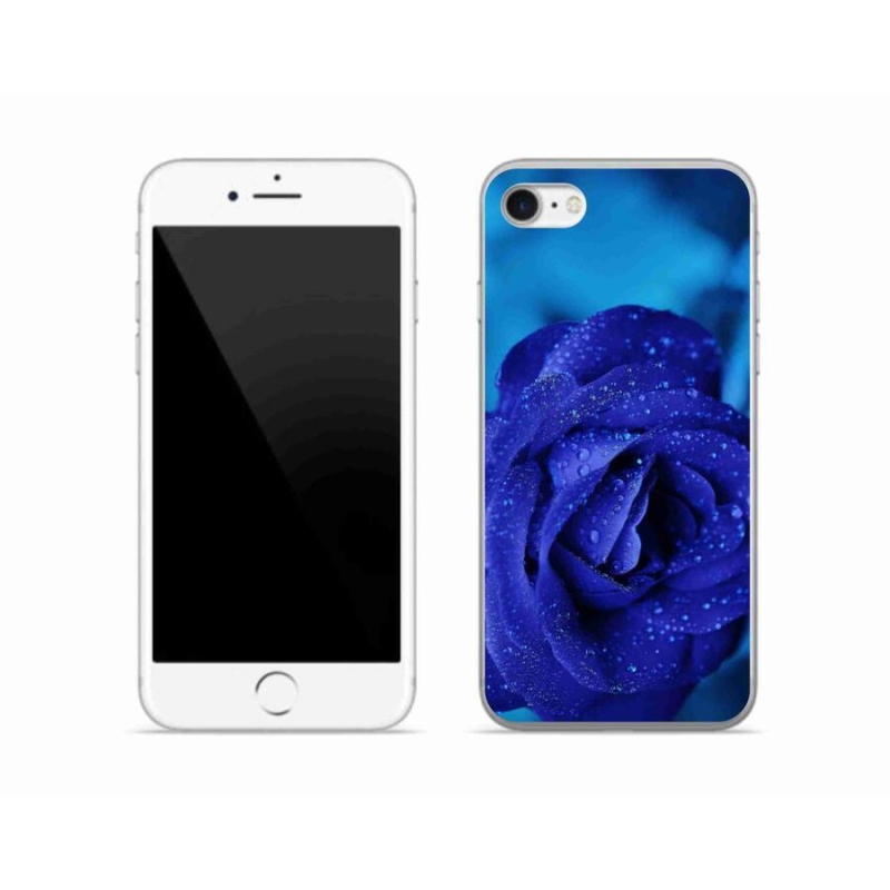 Gél tok mmCase iPhone 8 készülékhez - kék rózsa