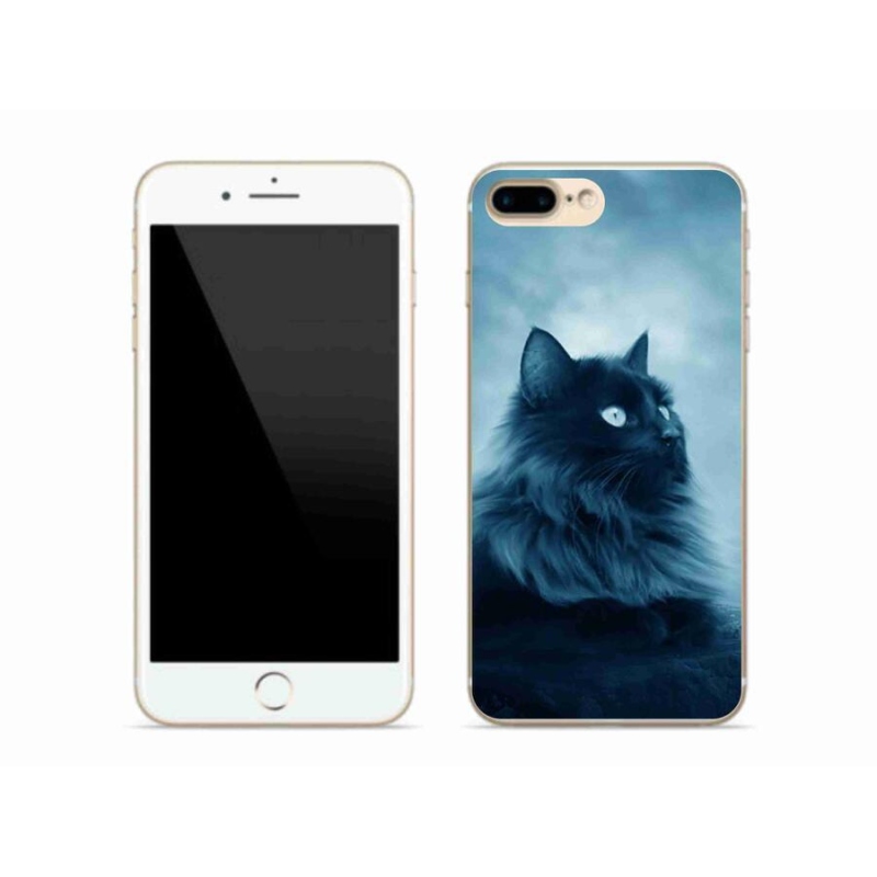 Gél tok mmCase iPhone 8 Plus készülékhez - fekete macska 1