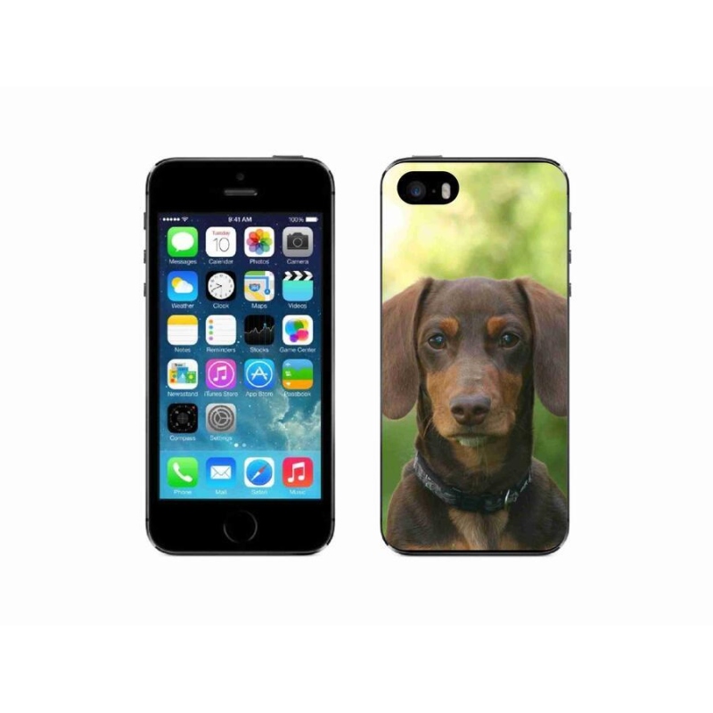Gél tok mmCase iPhone SE (2016) készülékhez - barna tacskó