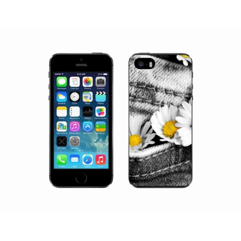 Gél tok mmCase iPhone SE (2016) készülékhez - százszorszépek