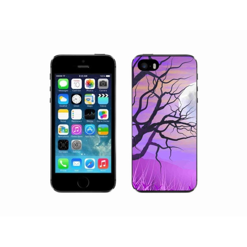 Gél tok mmCase iPhone SE (2016) készülékhez - rajzfilmes kidőlt fa