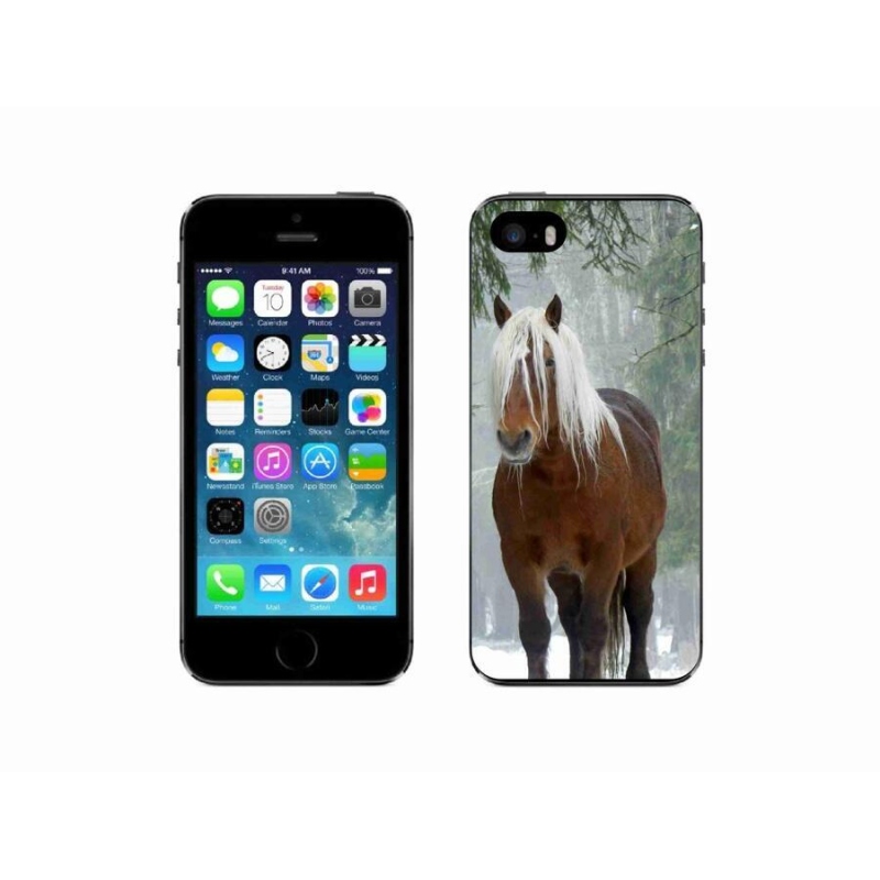 Zselés tok mmCase iPhone SE (2016) - ló az erdőben