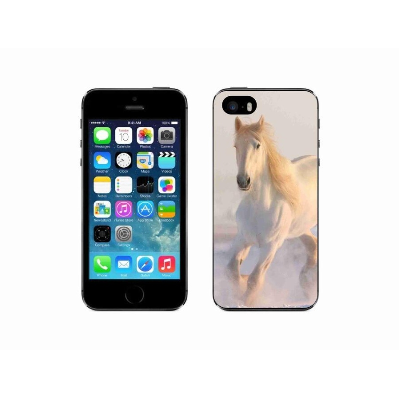 Zselés tok mmCase iPhone SE (2016) - ló a hóban