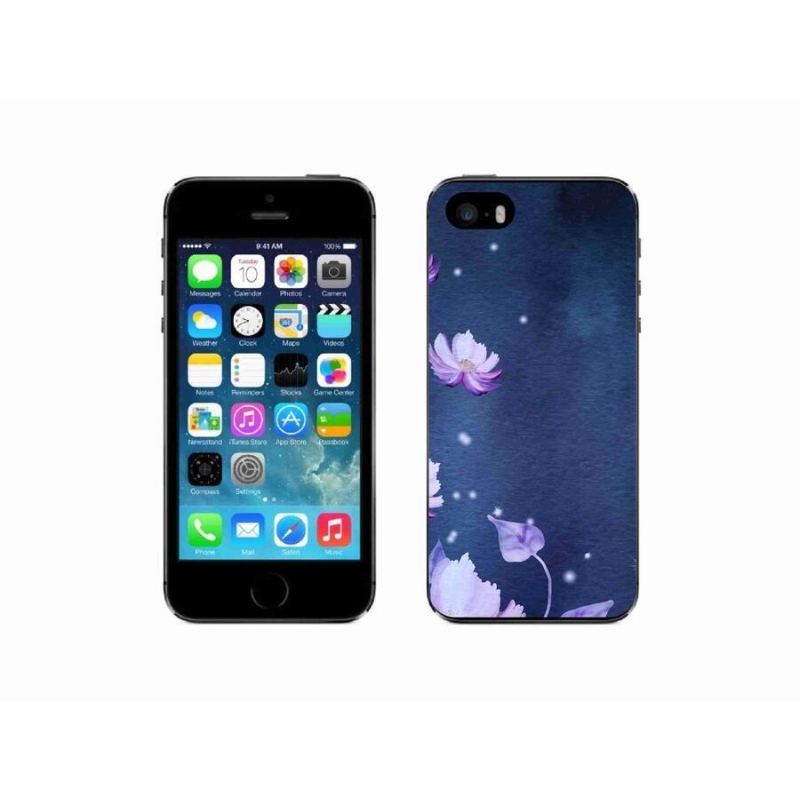 Gél tok mmCase iPhone SE (2016) készülékhez - hulló virágok