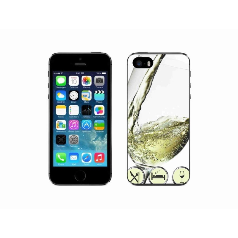 Gél tok mmCase iPhone SE (2016) készülékhez - fehér borospohár