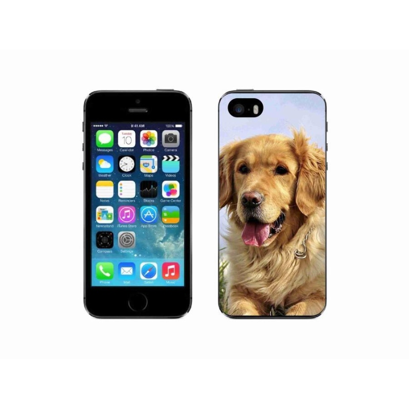 Gél tok mmCase iPhone SE (2016) készülékhez - arany retriever