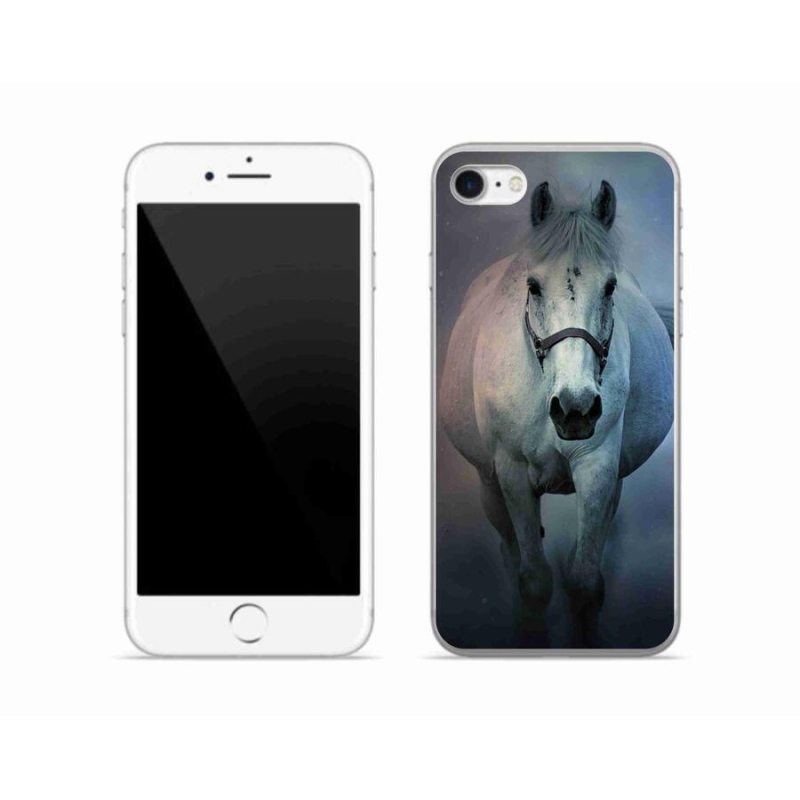 Gél tok mmCase iPhone SE-hez (2022) - futó fehér ló