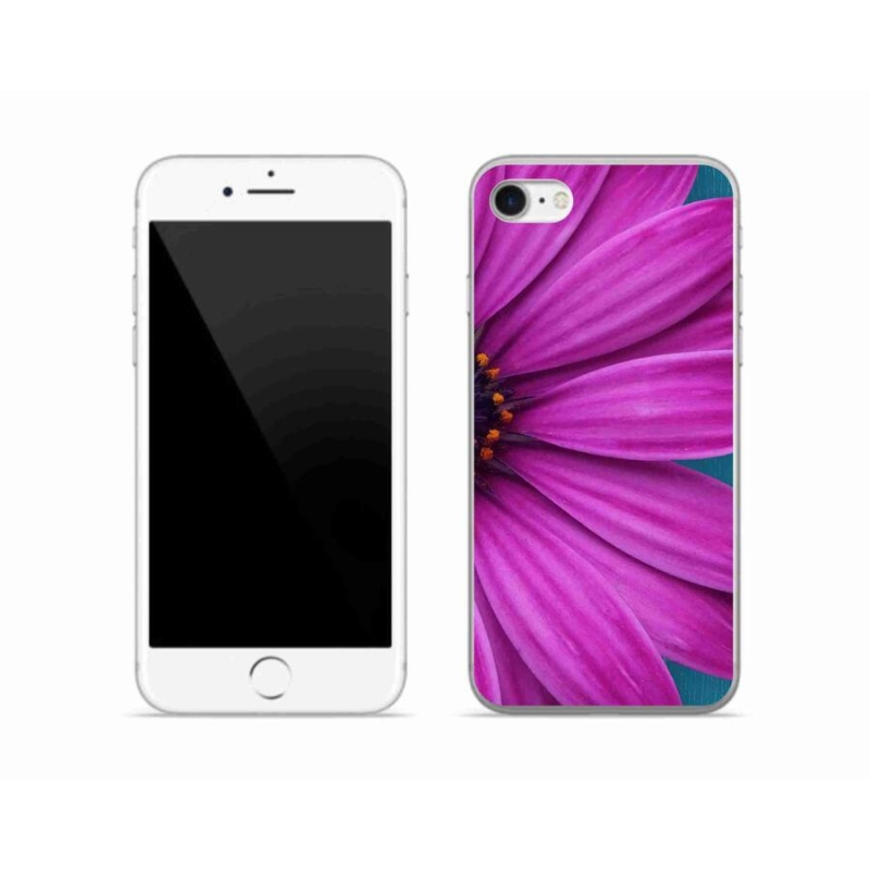 Gél tok mmCase iPhone SE-hez (2022) - lila margaréta