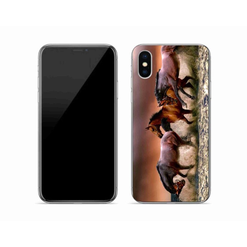 Gél tok mmCase iPhone X készülékhez - lovak 1