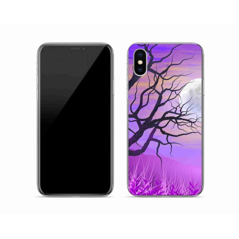 Gél tok mmCase iPhone X készülékhez - rajzfilmes kidőlt fa